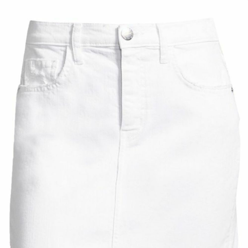 White Denim Skirt